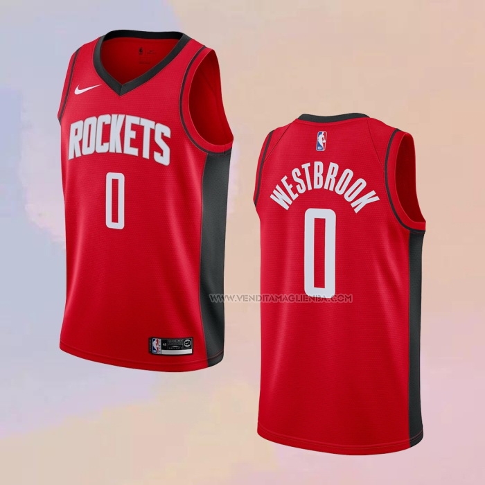 Maglia Houston Rockets Russell Westbrook NO 0 Icon 2019-20 Rosso
